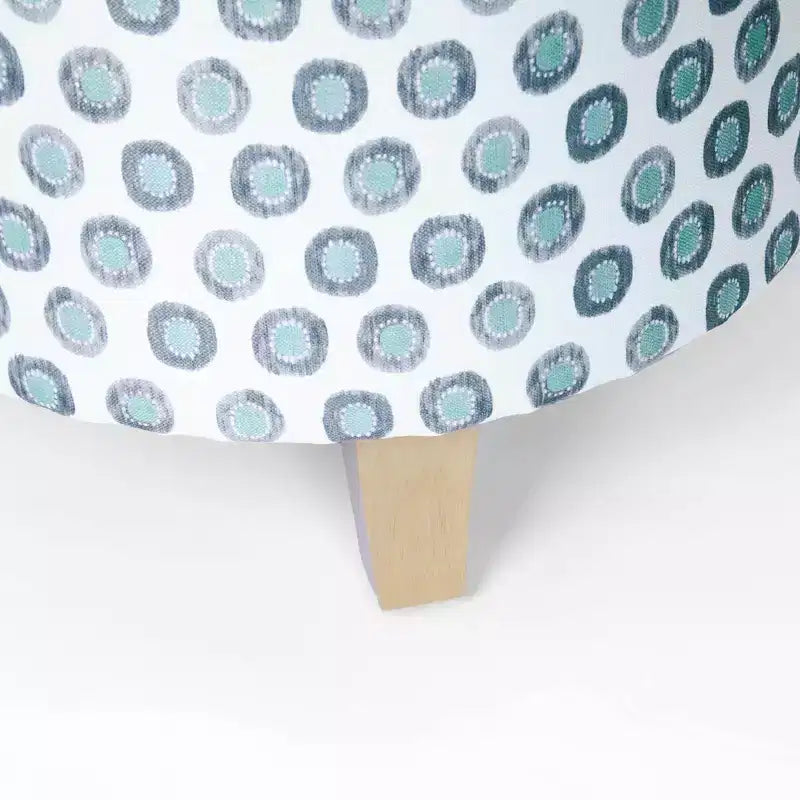 Cole Classics Pouf de rangement rond Pieds évasés en bois - HomePop