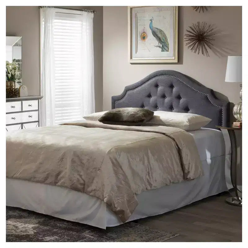Tête de lit Cora moderne et contemporaine en tissu – Baxton Studio