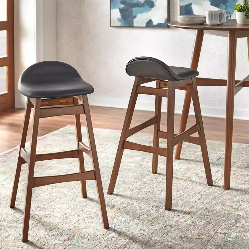 Lot de 2 tabourets de bar Buylateral de style Mid-Century Modern - Hauteur 76 cm