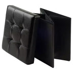 Pouf de rangement Ashford avec tabourets d'appoint en similicuir - Winsome