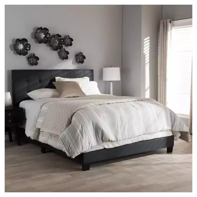 Lit en tissu moderne et contemporain Brookfield - Baxton Studio