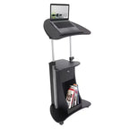 Chariot réglable pour ordinateur portable avec rangement - Techni Mobili