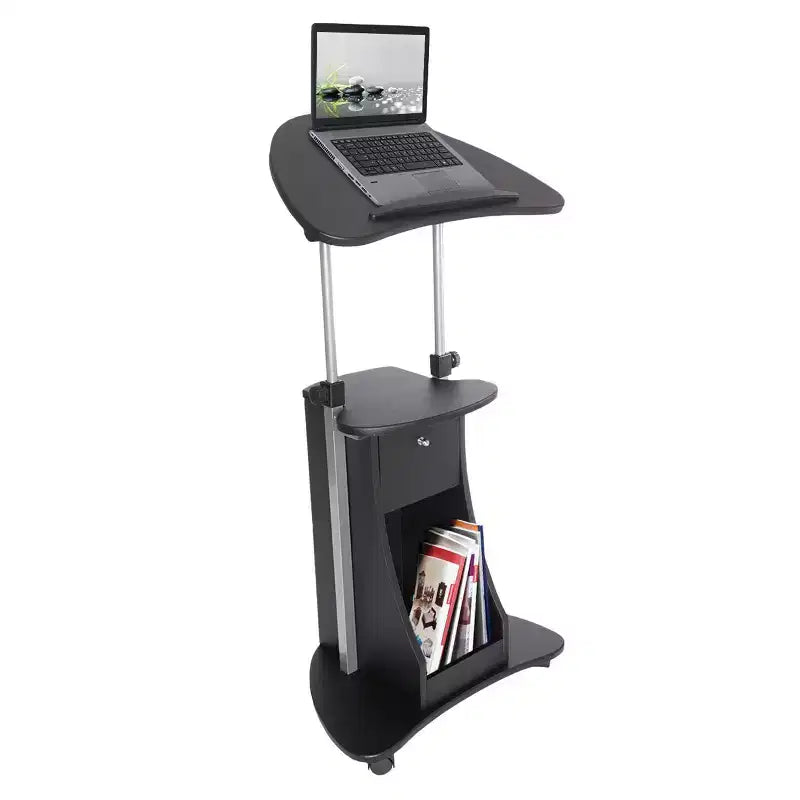 Chariot réglable pour ordinateur portable avec rangement - Techni Mobili