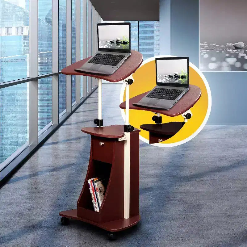Chariot réglable pour ordinateur portable avec rangement - Techni Mobili