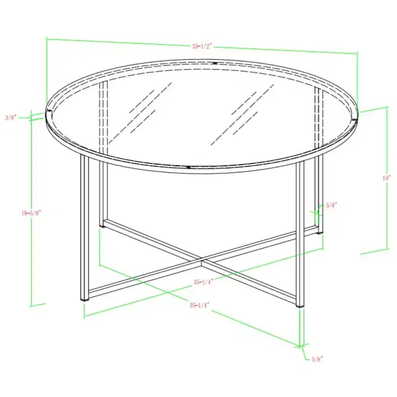 Table basse ronde Vivian Glam X Leg en faux marbre - Saracina Home