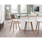 Lot de 2 tabourets de bar à hauteur de comptoir de 66 cm avec similicuir – LumiSource