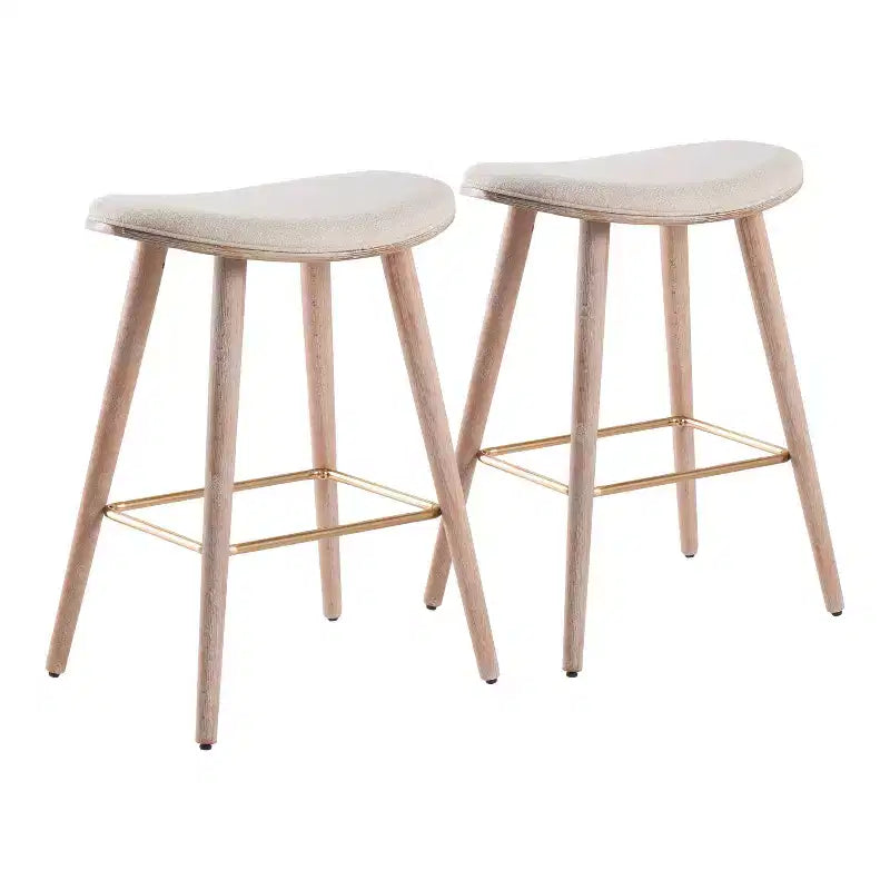 Lot de 2 tabourets de bar à hauteur de comptoir de 66 cm avec similicuir – LumiSource