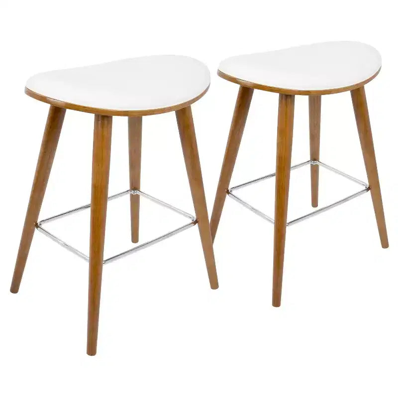 Lot de 2 tabourets de bar à hauteur de comptoir de 66 cm avec similicuir – LumiSource