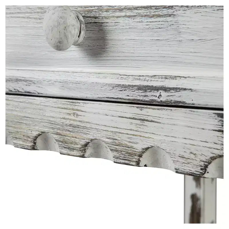 Table d'appoint en bois rustique - Finition antique rustique - Alaterre