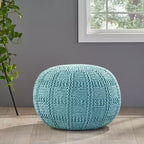 Pouf en tissu moderne fait main Yuny - Christopher Knight Home