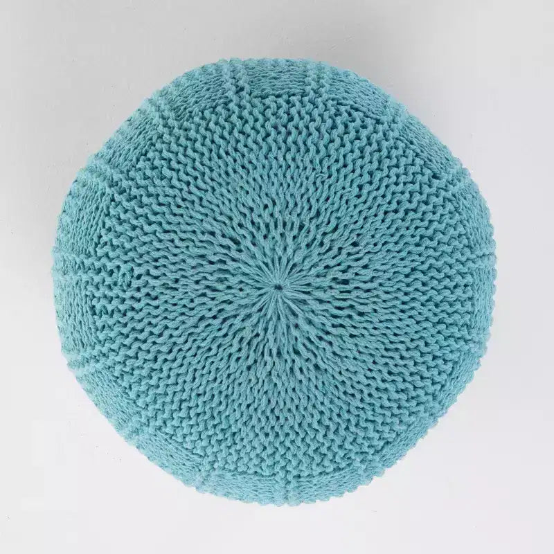 Pouf en tissu moderne fait main Yuny - Christopher Knight Home