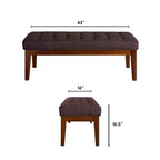 Banc rembourré touffeté Claire - Adore Decor