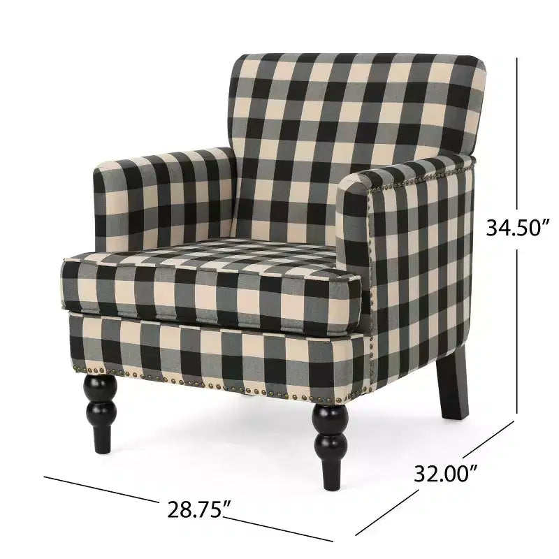 Fauteuil de club capitonné Harrison – Christopher Knight Home