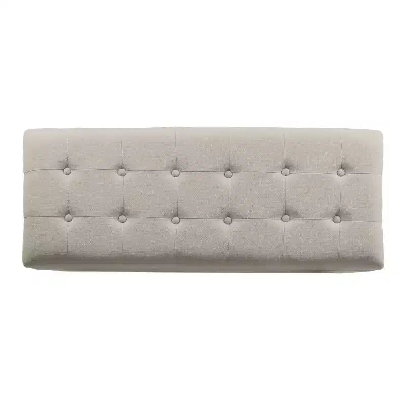 Grand banc de rangement capitonné classique - HomePop
