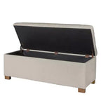 Grand banc de rangement capitonné classique - HomePop
