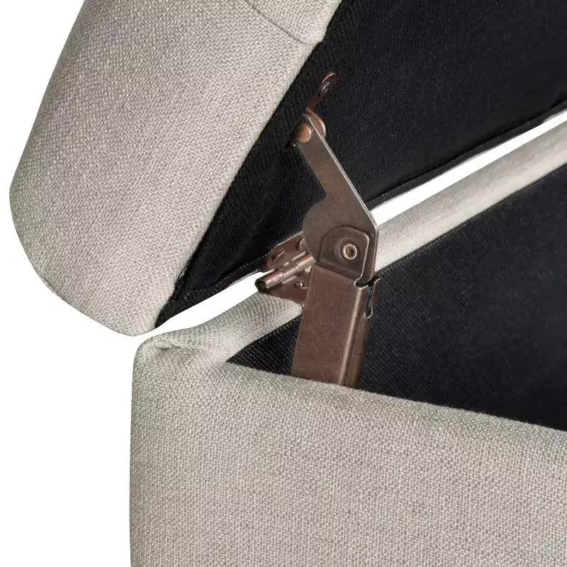 Grand banc de rangement capitonné classique - HomePop