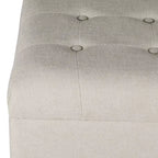 Grand banc de rangement capitonné classique - HomePop