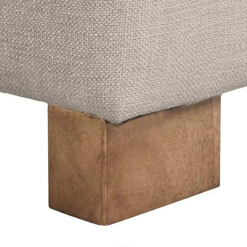 Grand banc de rangement capitonné classique - HomePop