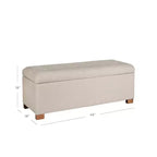 Grand banc de rangement capitonné classique - HomePop