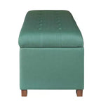 Grand banc de rangement capitonné classique - HomePop