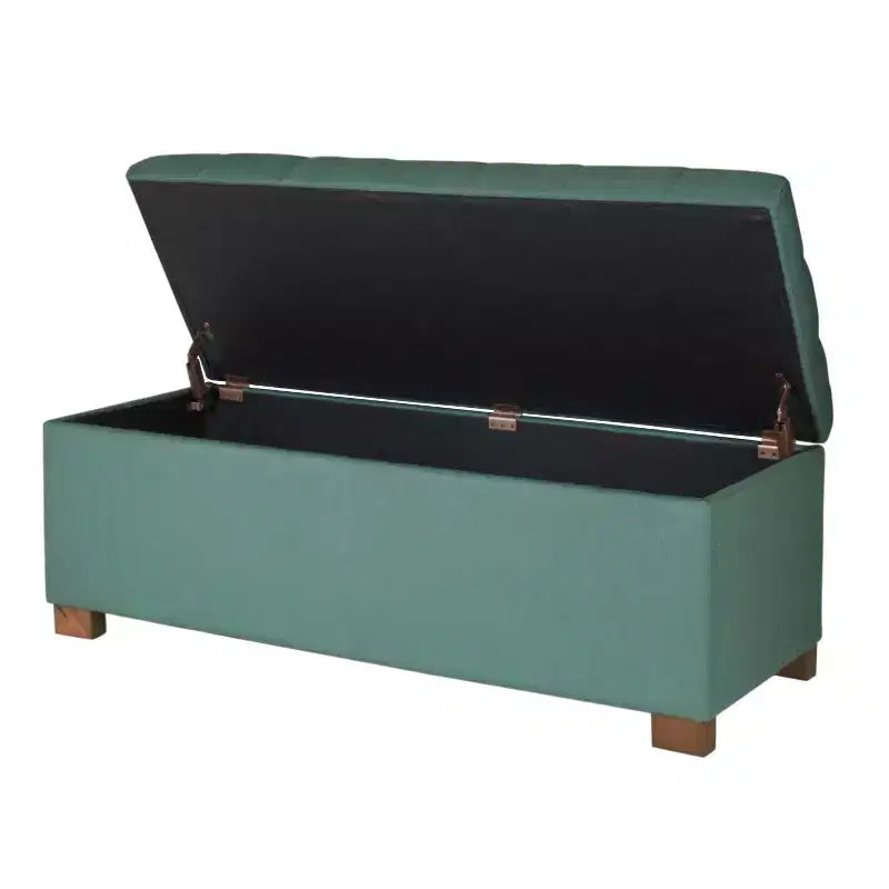 Grand banc de rangement capitonné classique - HomePop