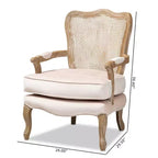 Fauteuil traditionnel en velours Vallea – Baxton Studio