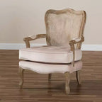 Fauteuil traditionnel en velours Vallea – Baxton Studio