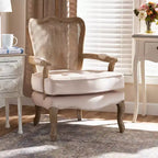 Fauteuil traditionnel en velours Vallea – Baxton Studio