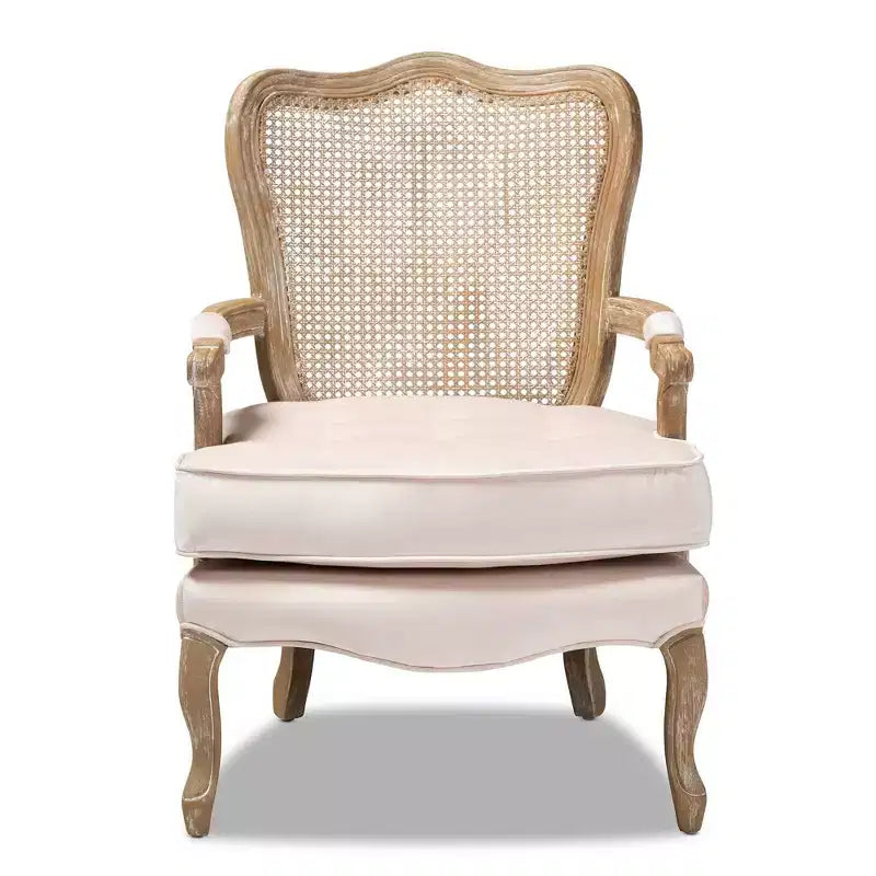 Fauteuil traditionnel en velours Vallea – Baxton Studio