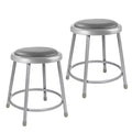 2pk Heavy Duty Vinyl Padded Steel Barstool Gray - Hampden Furnishings