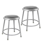2pk Heavy Duty Vinyl Padded Steel Barstool Gray - Hampden Furnishings