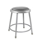 Tabouret de bar 2 places en acier rembourré de vinyle gris robuste - Hampden Furnishings