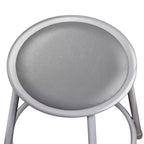 Tabouret de bar 2 places en acier rembourré de vinyle gris robuste - Hampden Furnishings