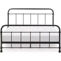 Renaud Parisian Metal Bed Black/Brass - Adore Dcor