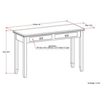 Table console/canapé Wyndenhall en bois massif, 46 po, couleur moka - Stratford
