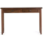 Table console/canapé Wyndenhall en bois massif, 46 po, couleur moka - Stratford