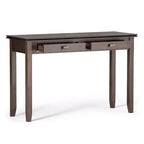 Table console/canapé Wyndenhall en bois massif, 46 po, couleur moka - Stratford