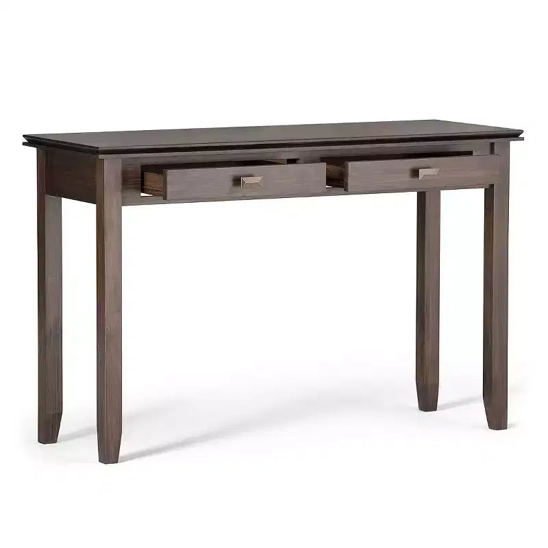Table console/canapé Wyndenhall en bois massif, 46 po, couleur moka - Stratford