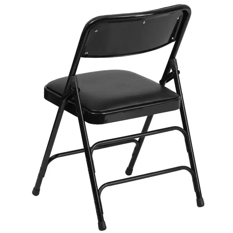 Lot de 4 chaises pliantes en métal rembourrées incurvées HERCULES à triple entretoise et double charnière de Flash Furniture
