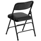 Lot de 4 chaises pliantes en métal rembourrées incurvées HERCULES à triple entretoise et double charnière de Flash Furniture