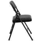 Lot de 4 chaises pliantes en métal rembourrées incurvées HERCULES à triple entretoise et double charnière de Flash Furniture