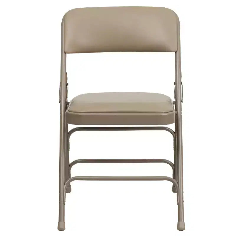 Lot de 4 chaises pliantes en métal rembourrées incurvées HERCULES à triple entretoise et double charnière de Flash Furniture