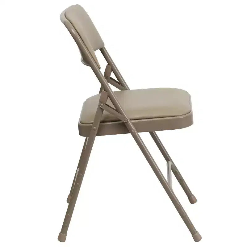 Lot de 4 chaises pliantes en métal rembourrées incurvées HERCULES à triple entretoise et double charnière de Flash Furniture