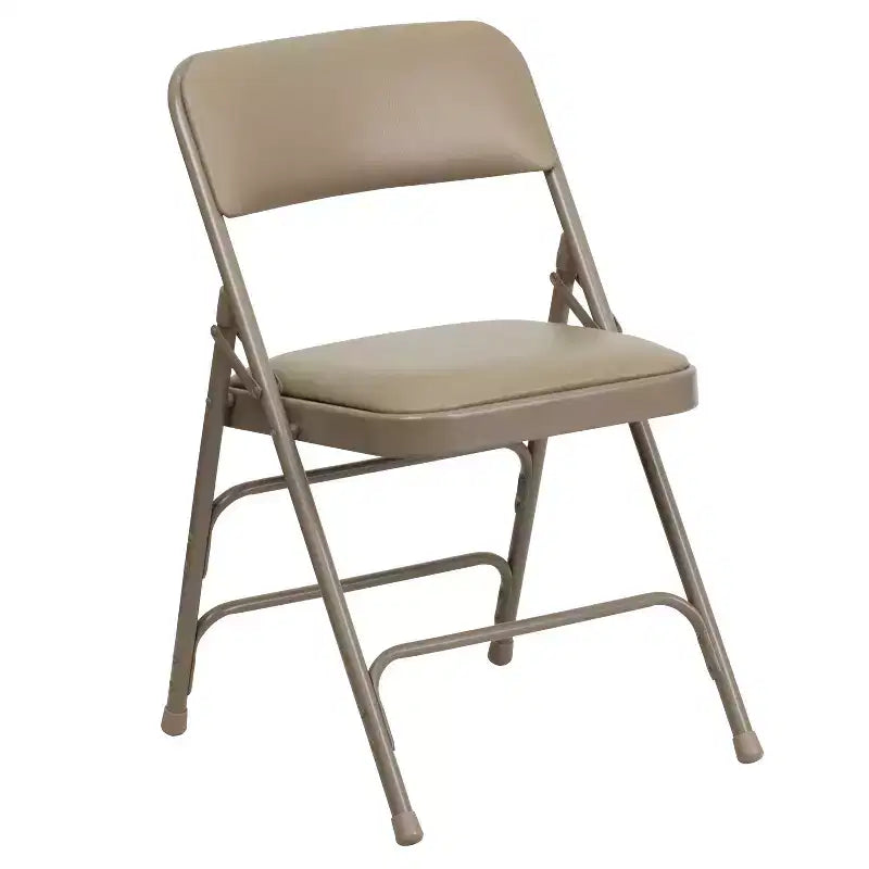 Lot de 4 chaises pliantes en métal rembourrées incurvées HERCULES à triple entretoise et double charnière de Flash Furniture