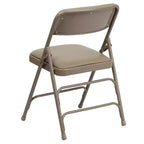 Lot de 4 chaises pliantes en métal rembourrées incurvées HERCULES à triple entretoise et double charnière de Flash Furniture