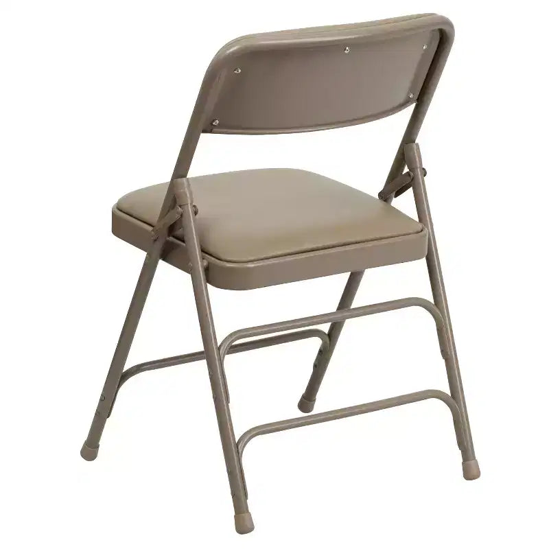 Lot de 4 chaises pliantes en métal rembourrées incurvées HERCULES à triple entretoise et double charnière de Flash Furniture
