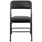 Lot de 4 chaises pliantes en métal rembourrées incurvées HERCULES à triple entretoise et double charnière de Flash Furniture