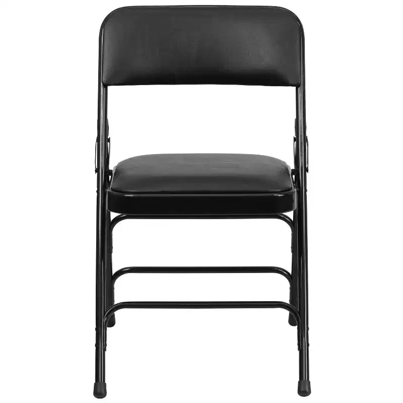 Lot de 4 chaises pliantes en métal rembourrées incurvées HERCULES à triple entretoise et double charnière de Flash Furniture