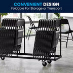 Lot de 4 chaises pliantes en métal rembourrées incurvées HERCULES à triple entretoise et double charnière de Flash Furniture