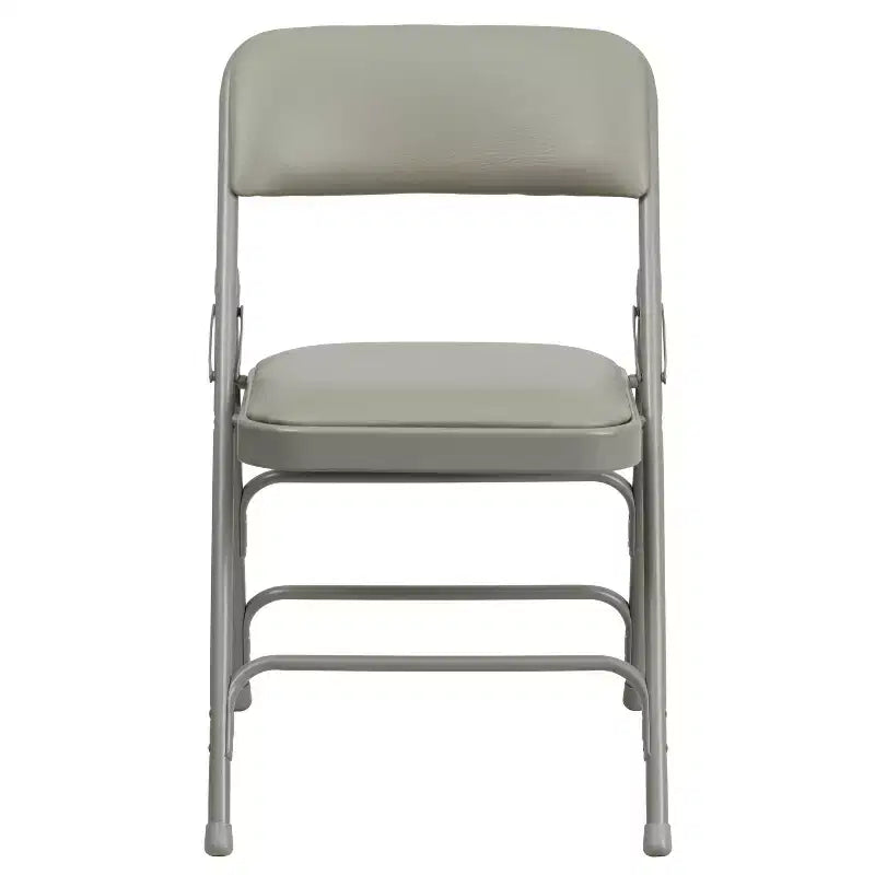 Lot de 4 chaises pliantes en métal rembourrées incurvées HERCULES à triple entretoise et double charnière de Flash Furniture
